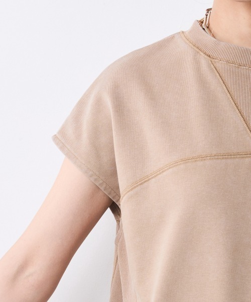CHIC STYLE(シックスタイル)の「フレンチスリーブスウェット<大きいサイズ有>シックスタイル(スウェット・レディース・スミクロ/サンドベージュ・5L/4L/3L/LL/L/M)」の10枚目の写真