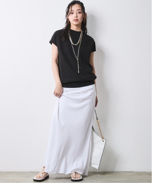 CHIC STYLE(シックスタイル)の「フレンチスリーブスウェット<大きいサイズ有>シックスタイル(スウェット・レディース・スミクロ/サンドベージュ・5L/4L/3L/LL/L/M)」の20枚目の写真