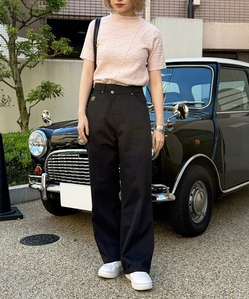 DOUBLE NAME（ダブルネーム）の「前後2WAY配色メロートップス（Tシャツ/カットソー・レディース・オフホワイト/ブラック/ピンク・FREE）」の13枚目の写真