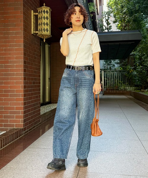 DOUBLE NAME（ダブルネーム）の「前後2WAY配色メロートップス（Tシャツ/カットソー・レディース・オフホワイト/ブラック/ピンク・FREE）」の19枚目の写真