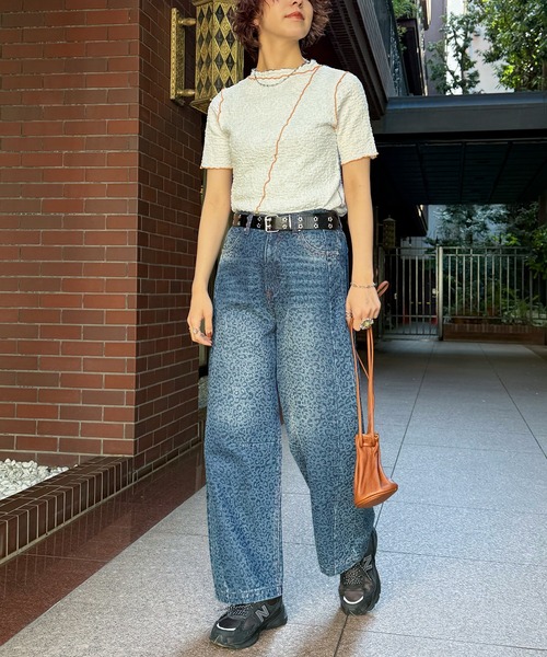 DOUBLE NAME（ダブルネーム）の「前後2WAY配色メロートップス（Tシャツ/カットソー・レディース・オフホワイト/ブラック/ピンク・FREE）」の20枚目の写真