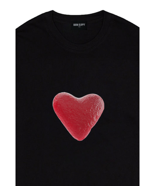 BORN SLIPPY(ボーンスリッピー)の「Gummy Heart T-shirt (Black)(Tシャツ/カットソー・レディース・その他・FREE)」の3枚目の写真