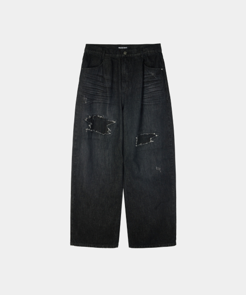 MAISON MINED(メゾンミネド)の「DESTROYED WASHING DENIM PANTS BLACK(デニムパンツ・メンズ・その他・SMALL/MEDIUM/LARGE)」の12枚目の写真