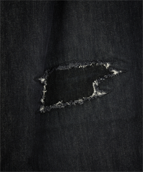 MAISON MINED(メゾンミネド)の「DESTROYED WASHING DENIM PANTS BLACK(デニムパンツ・メンズ・その他・SMALL/MEDIUM/LARGE)」の7枚目の写真