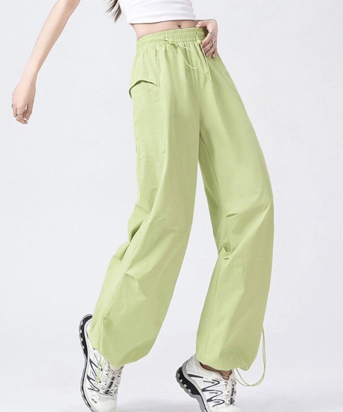ONEP STAR(ワンピスター)の「裾ドロスト風ワイドパンツ(その他パンツ・レディース・ベージュ/ライトパープル/ピンク/ライトグリーン/ブラック/ライトブルー・X-LARGE/LARGE/MEDIUM)」の20枚目の写真