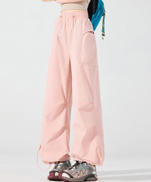 ONEP STAR(ワンピスター)の「裾ドロスト風ワイドパンツ(その他パンツ・レディース・ベージュ/ライトパープル/ピンク/ライトグリーン/ブラック/ライトブルー・X-LARGE/LARGE/MEDIUM)」の22枚目の写真