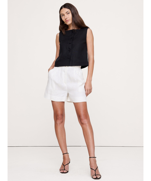 Banana Republic(バナナリパブリック)の「リネン ボタンフロント タンクトップ(シャツ/ブラウス・レディース・ホワイト/コーラルピンク/ブラック・XS/S/M/L)」の9枚目の写真