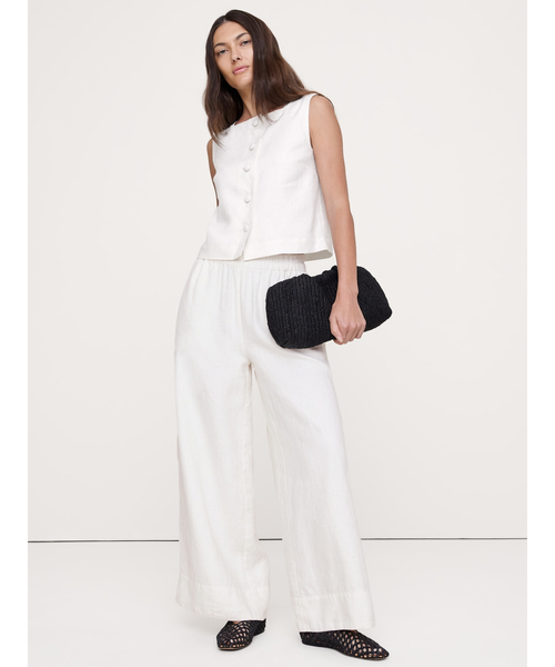 Banana Republic(バナナリパブリック)の「リネン ボタンフロント タンクトップ(シャツ/ブラウス・レディース・ホワイト/コーラルピンク/ブラック・XS/S/M/L)」の15枚目の写真
