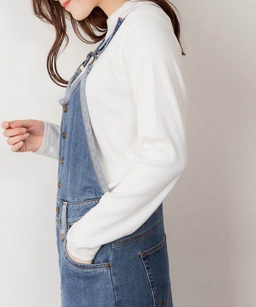 RCD(アールシーディー)の「デニムマキシ丈スカートサロペット(サロペット/オーバーオール・レディース・ブルー・L/M)」の8枚目の写真