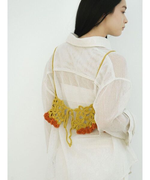 FIKA.(フィーカ)の「Flower crochet bustier(その他トップス・レディース・ブラック/イエロー系その他4/カーキ・MEDIUM)」の6枚目の写真