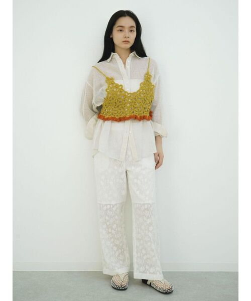 FIKA.(フィーカ)の「Flower crochet bustier(その他トップス・レディース・ブラック/イエロー系その他4/カーキ・MEDIUM)」の8枚目の写真