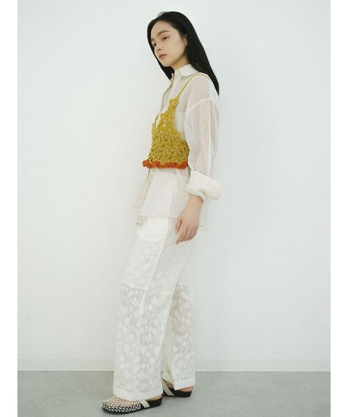 FIKA.(フィーカ)の「Flower crochet bustier(その他トップス・レディース・ブラック/イエロー系その他4/カーキ・MEDIUM)」の9枚目の写真