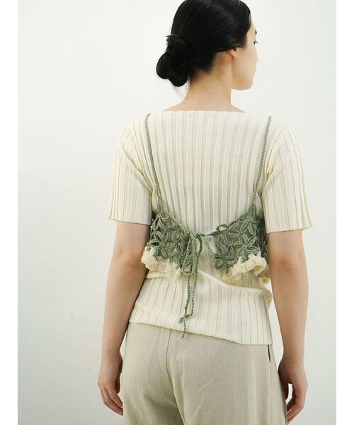 FIKA.(フィーカ)の「Flower crochet bustier(その他トップス・レディース・ブラック/イエロー系その他4/カーキ・MEDIUM)」の13枚目の写真