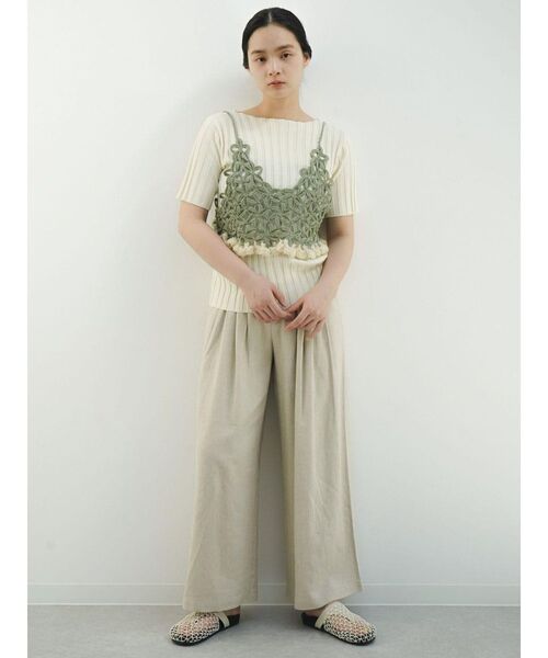 FIKA.(フィーカ)の「Flower crochet bustier(その他トップス・レディース・ブラック/イエロー系その他4/カーキ・MEDIUM)」の14枚目の写真