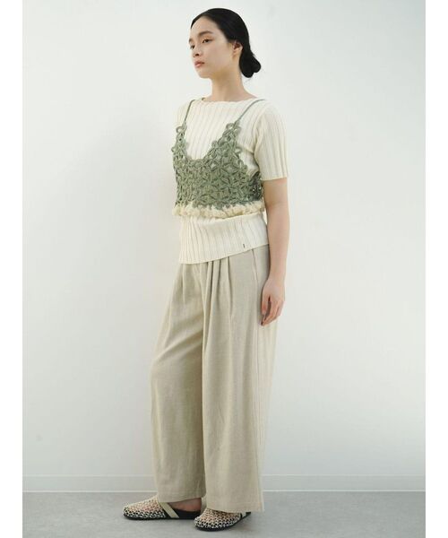 FIKA.(フィーカ)の「Flower crochet bustier(その他トップス・レディース・ブラック/イエロー系その他4/カーキ・MEDIUM)」の15枚目の写真