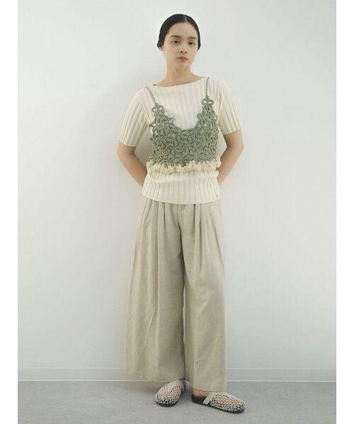 FIKA.(フィーカ)の「Flower crochet bustier(その他トップス・レディース・ブラック/イエロー系その他4/カーキ・MEDIUM)」の17枚目の写真
