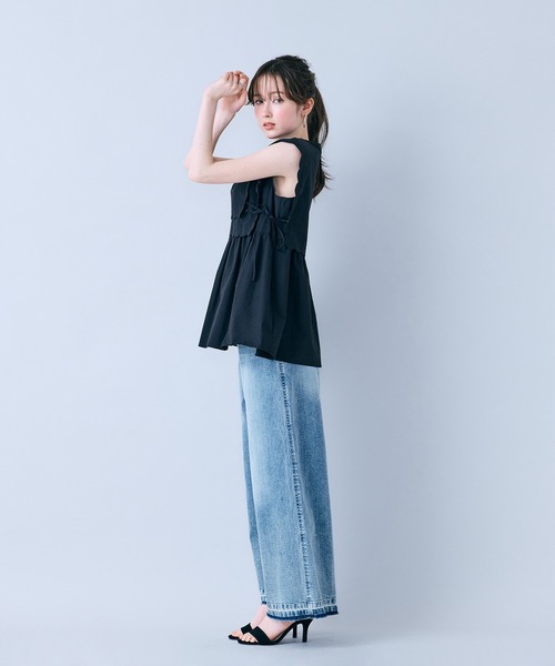 Audie a Muses(オーディアミューズ)の「ダブルスカラップ刺繍ノースリーブブラウス(シャツ/ブラウス・レディース・ブラック/オフホワイト/ピンク・38/42/40)」の20枚目の写真