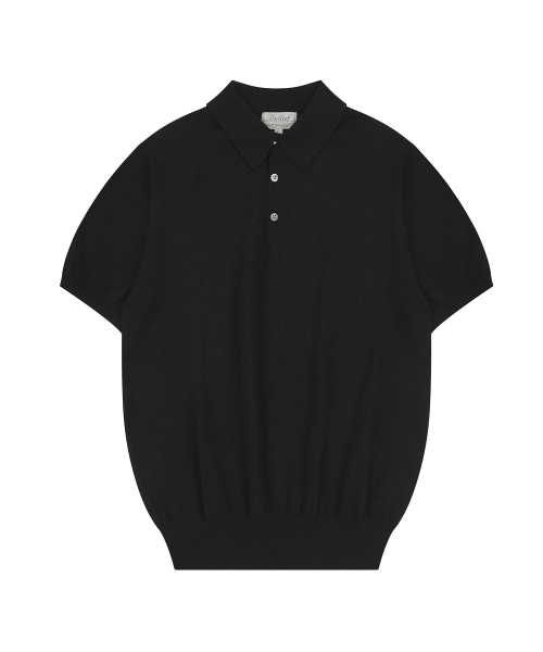 BELLIEF(ベリーフ)の「Essential Boucle Cotton Short-Sleeve Polo Knit (Black)(ニット/セーター・メンズ・その他・MEDIUM/LARGE/X-LARGE)」の1枚目の写真