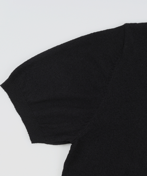 BELLIEF(ベリーフ)の「Essential Boucle Cotton Short-Sleeve Polo Knit (Black)(ニット/セーター・メンズ・その他・MEDIUM/LARGE/X-LARGE)」の4枚目の写真
