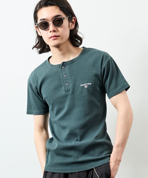 NAUTICA(ノーティカ)の「NAUTICA/ノーティカ Essentials タイトフィット S/S ヘンリーネック ピグメントTシャツ(Tシャツ/カットソー・メンズ・ネイビー/オリーブ/チャコールグレー・X-SMALL/SMALL/MEDIUM/LARGE/X-LARGE/XX-LARGE)」の8枚目の写真
