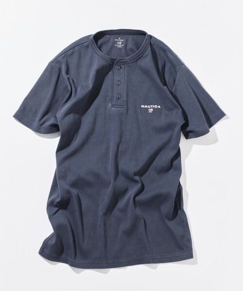NAUTICA(ノーティカ)の「NAUTICA/ノーティカ Essentials タイトフィット S/S ヘンリーネック ピグメントTシャツ(Tシャツ/カットソー・メンズ・ネイビー/オリーブ/チャコールグレー・X-SMALL/SMALL/MEDIUM/LARGE/X-LARGE/XX-LARGE)」の16枚目の写真