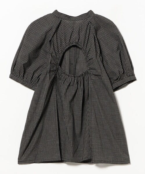 Ray BEAMS(レイビームス)の「チェック バックオープン ブラウス(シャツ/ブラウス・レディース・ベージュ/ブラック・ONE SIZE)」の9枚目の写真