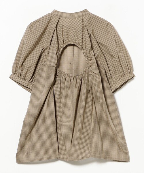 Ray BEAMS(レイビームス)の「チェック バックオープン ブラウス(シャツ/ブラウス・レディース・ベージュ/ブラック・ONE SIZE)」の15枚目の写真