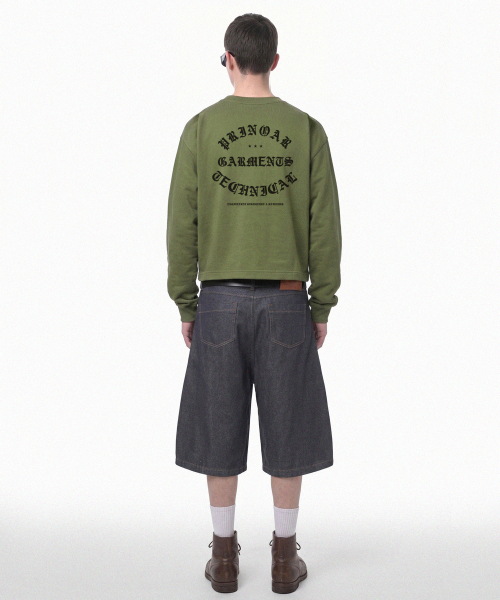 PRINOAR(プリノア)の「ガーメンツ セミクロップ 長袖Tシャツ - グリーナリー(Tシャツ/カットソー・レディース・カーキ・LARGE/SMALL/MEDIUM)」の3枚目の写真