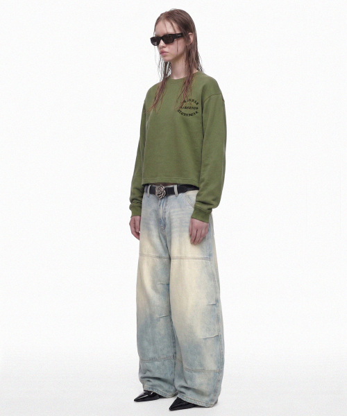 PRINOAR(プリノア)の「ガーメンツ セミクロップ 長袖Tシャツ - グリーナリー(Tシャツ/カットソー・レディース・カーキ・LARGE/SMALL/MEDIUM)」の6枚目の写真