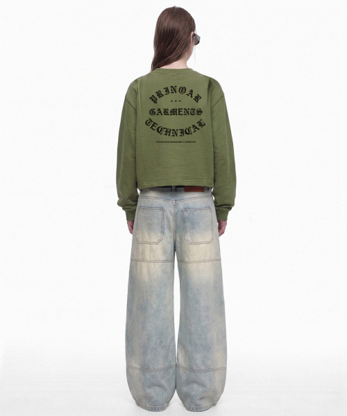 PRINOAR(プリノア)の「ガーメンツ セミクロップ 長袖Tシャツ - グリーナリー(Tシャツ/カットソー・レディース・カーキ・LARGE/SMALL/MEDIUM)」の7枚目の写真