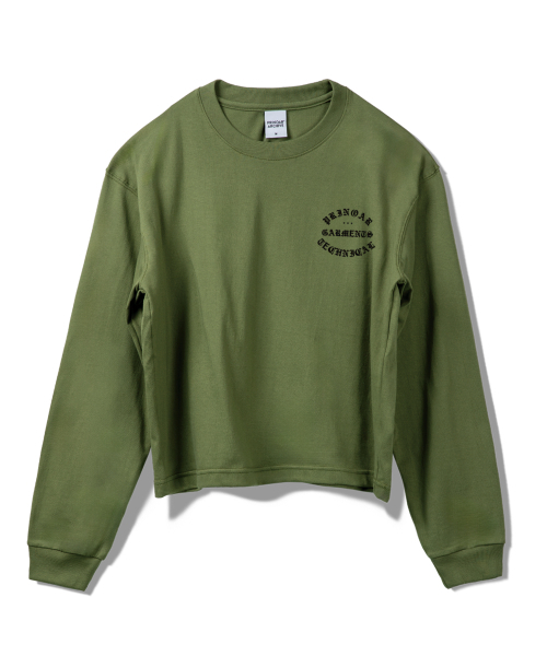 PRINOAR(プリノア)の「ガーメンツ セミクロップ 長袖Tシャツ - グリーナリー(Tシャツ/カットソー・レディース・カーキ・LARGE/SMALL/MEDIUM)」の8枚目の写真