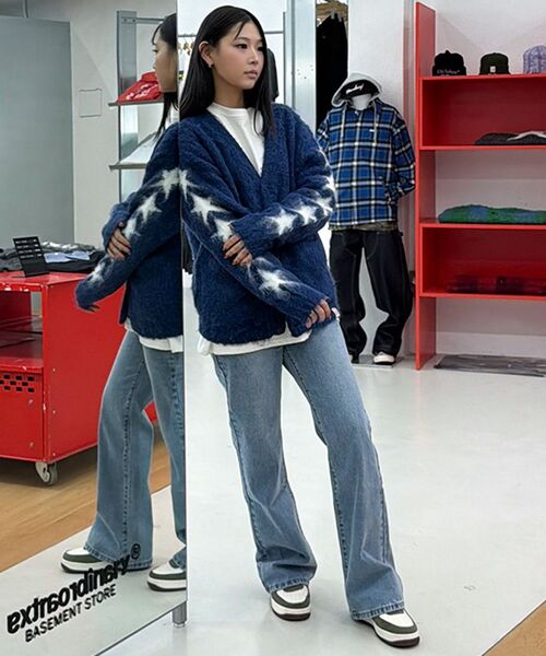 EXTRAORDINARY(エクストラオーディナリー)の「W WASHED BOOTS CUT L/BLUE(デニムパンツ・レディース・その他・SMALL/X-SMALL)」の5枚目の写真