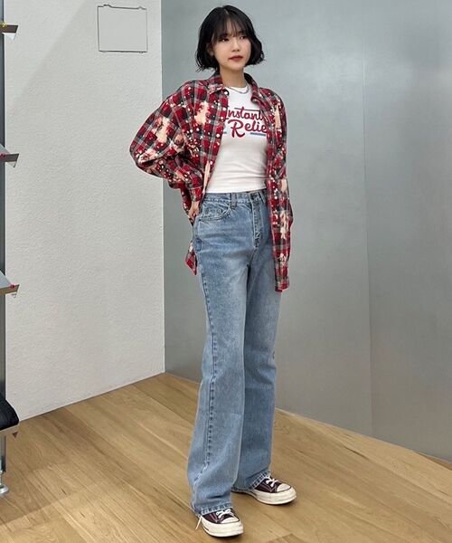 EXTRAORDINARY(エクストラオーディナリー)の「W WASHED BOOTS CUT L/BLUE(デニムパンツ・レディース・その他・SMALL/X-SMALL)」の6枚目の写真