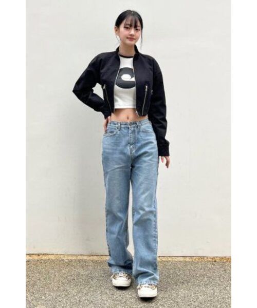 EXTRAORDINARY(エクストラオーディナリー)の「W WASHED BOOTS CUT L/BLUE(デニムパンツ・レディース・その他・SMALL/X-SMALL)」の2枚目の写真