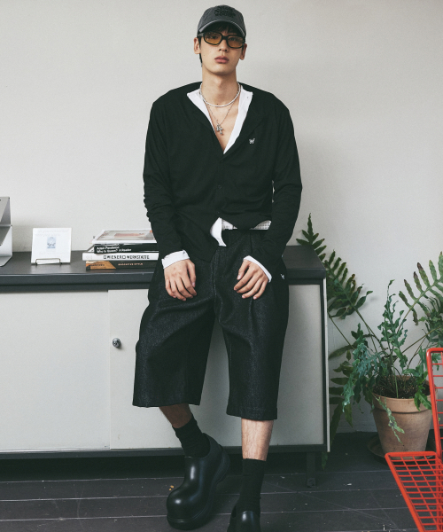 NICK&NICOLE(ニックアンドニコール)の「BUTTERFLY BERMUDA DENIM PANTS_BLACK(デニムパンツ・メンズ・その他・MEDIUM/LARGE)」の2枚目の写真