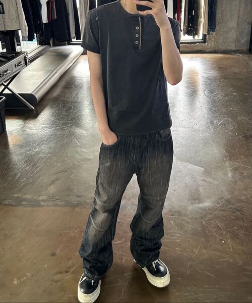 KICHUL（キチョル）の「Military Salt Henley T-shirt (Washed Black)（Tシャツ/カットソー・レディース・その他・SMALL/MEDIUM/LARGE）」の9枚目の写真