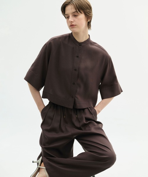 N.O.R.C(ノーク)の「セルロースリネンブレンドショートシャツ(シャツ/ブラウス・レディース・ブラック/ブラウン/オフホワイト・フリー)」の13枚目の写真