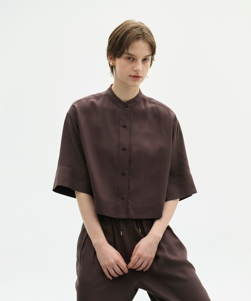 N.O.R.C(ノーク)の「セルロースリネンブレンドショートシャツ(シャツ/ブラウス・レディース・ブラック/ブラウン/オフホワイト・フリー)」の14枚目の写真