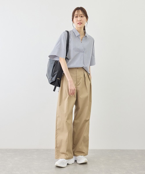 ROPE' PICNIC(ロペピクニック)の「スキッパーシャツブラウス/UVカット・接触冷感・防シワ(シャツ/ブラウス・レディース・チャコールグレー/オフホワイト/ブルー/サックスブルー/ブルー系その他4・FREE)」の17枚目の写真