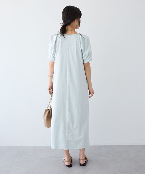 CRAFT STANDARD BOUTIQUE(クラフトスタンダードブティック)の「UVカット ポーチ付きバルーンスリーブワンピース(ワンピース・レディース・ライトブルー/ブラック/ダークカーキ・FREE)」の17枚目の写真