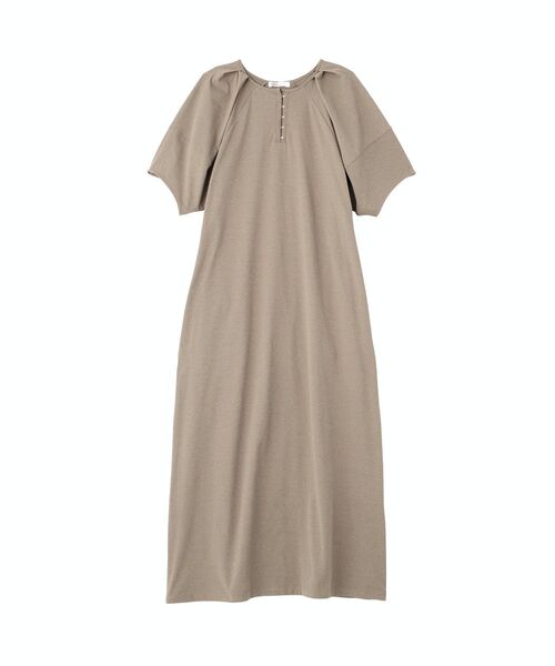 CRAFT STANDARD BOUTIQUE(クラフトスタンダードブティック)の「UVカット ポーチ付きバルーンスリーブワンピース(ワンピース・レディース・ライトブルー/ブラック/ダークカーキ・FREE)」の8枚目の写真