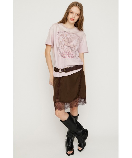 SLY(スライ)の「VINTAGE LIKE HORSE PRINT T/SH ヴィンテージライクホースプリントTシャツ 夏服(Tシャツ/カットソー・レディース・ライトピンク/バーガンディー/ライトブラック・FREE)」の10枚目の写真
