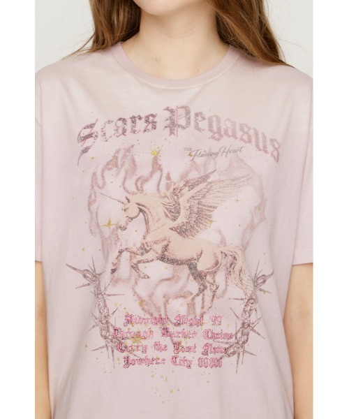 SLY(スライ)の「VINTAGE LIKE HORSE PRINT T/SH ヴィンテージライクホースプリントTシャツ 夏服(Tシャツ/カットソー・レディース・ライトピンク/バーガンディー/ライトブラック・FREE)」の15枚目の写真