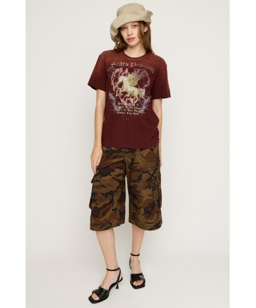 SLY(スライ)の「VINTAGE LIKE HORSE PRINT T/SH ヴィンテージライクホースプリントTシャツ 夏服(Tシャツ/カットソー・レディース・ライトピンク/バーガンディー/ライトブラック・FREE)」の18枚目の写真