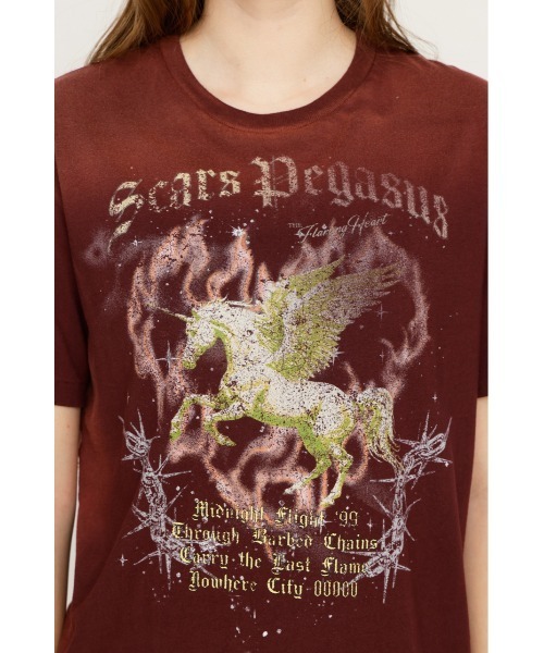 SLY(スライ)の「VINTAGE LIKE HORSE PRINT T/SH ヴィンテージライクホースプリントTシャツ 夏服(Tシャツ/カットソー・レディース・ライトピンク/バーガンディー/ライトブラック・FREE)」の21枚目の写真
