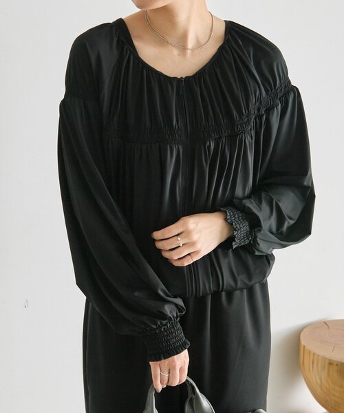 ear PAPILLONNER(イアパピヨネ)の「ジップアップラッシュガード【SUM1 STYLE】(シャツ/ブラウス・レディース・ブラック・FREE)」の15枚目の写真