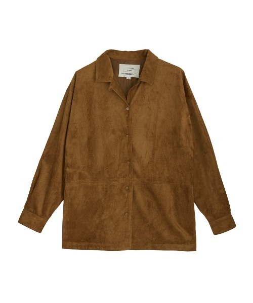 Ameri(アメリ)の「PINTUCK SYNTHETIC SUEDE SHIRT(シャツ/ブラウス・レディース・パープル/ブラウン・FREE)」の17枚目の写真
