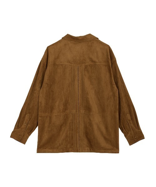Ameri(アメリ)の「PINTUCK SYNTHETIC SUEDE SHIRT(シャツ/ブラウス・レディース・パープル/ブラウン・FREE)」の21枚目の写真