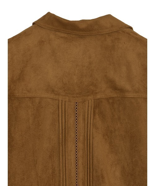 Ameri(アメリ)の「PINTUCK SYNTHETIC SUEDE SHIRT(シャツ/ブラウス・レディース・パープル/ブラウン・FREE)」の22枚目の写真