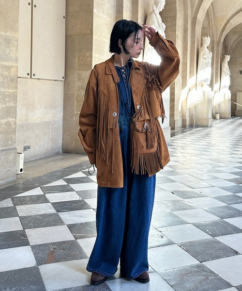 Ameri(アメリ)の「PINTUCK SYNTHETIC SUEDE SHIRT(シャツ/ブラウス・レディース・パープル/ブラウン・FREE)」の20枚目の写真